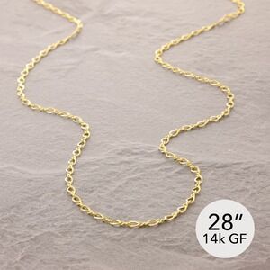 28" Figure 8 Necklace, figure eight chain necklace, gold choker (z 555-1g8-sp)